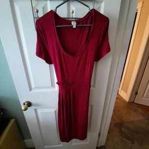 Plum Tristan Tie Back Midi Dress